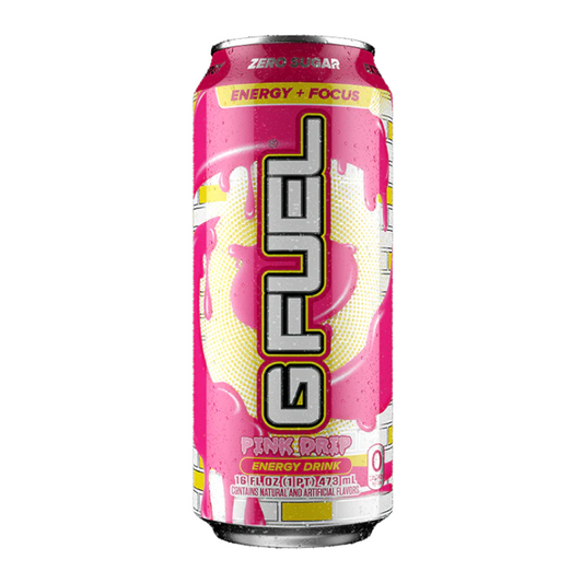 G FUEL - Zero Sugar Energy Drink - Pink Drip (Pink Fruit Chew Candy Flavour)