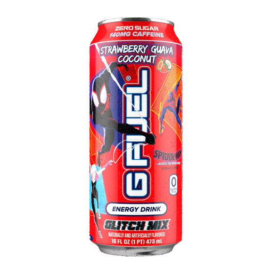 G FUEL - Zero Sugar Energy Drink - Spider-Verse Glitch Mix Red (Strawberry Guava)