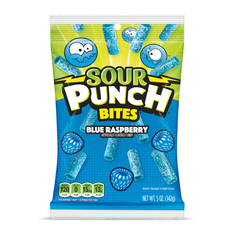 Sour Punch Blue Raspberry Bites